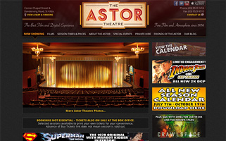 Astor Theatre website screenshot